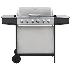 vidaXL Barbecue gaz 6 zones Inox/Argenté