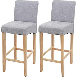 Decoshop26 lot de 2 tabourets de bar - Gris