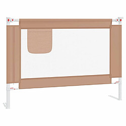 vidaXL Barrière de sécurité pour lit d'enfant 90x25 cm - Taupe