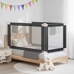 vidaXL Barrière de sécurité pour lit d'enfant 150x25 cm - Gris foncé