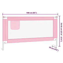 VidaXL Lit Enfant Rose 160 cm pas cher