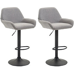 Decoshop26 Bar avec 2 tabourets - Gris
