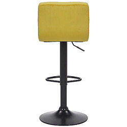 Avis Decoshop26 Tabouret de bar velours - Jaune
