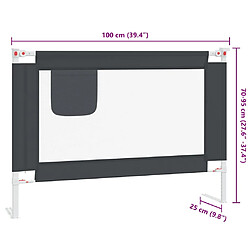 vidaXL Barrière de sécurité de lit d'enfant 100x25 cm pas cher