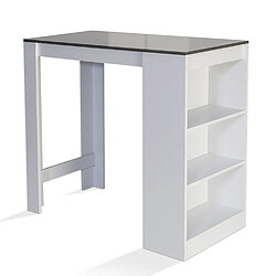 Table de bar IDMARKET BARTH - Bois Blanc/Gris