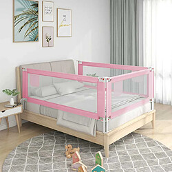 vidaXL Barrière de sécurité pour lit d'enfant 200x25 cm - Rose