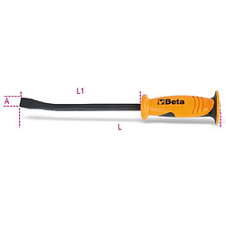Beta Tools Barre de levier 965 600 - Plate et courbe