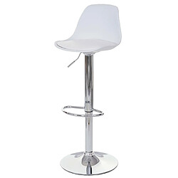 Decoshop26 lot de 2 tabourets de bar - Blanc