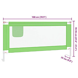 vidaXL Barrière de sécurité de lit d'enfant 180x25 cm pas cher