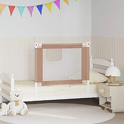 vidaXL Barrière de sécurité pour lit d'enfant 90x25 cm - Taupe
