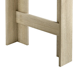 En.casa Table de bar avec casier - Chêne pas cher