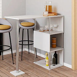 Idmarket Table de Bar Karl - Blanc