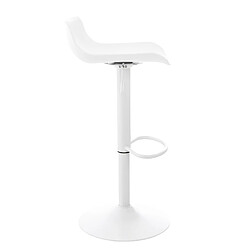 Decoshop26 Lot de 2 Tabourets de Bar - Blanc