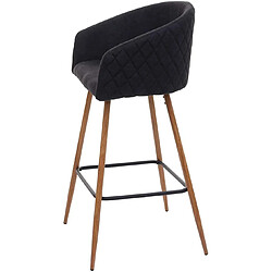Decoshop26 Ensemble bar + 2 tabourets - Anthracite
