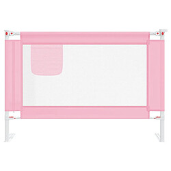 Avis vidaXL Barrière de sécurité pour lit d'enfant 100x25 cm - Rose
