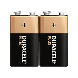 Duracell Lot de 2 piles alcalines 9V - Noir