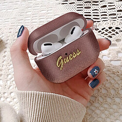 Guess maroquinerie Coque AirPods Pro - Rose pas cher
