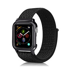 Wewoo Bracelets en Nylon - Noir Réfléchissant pour Apple Watch 40mm