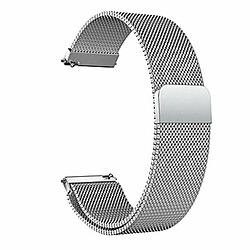 Phonecare Bracelet en aluminium Milanese - Gris Bracelet de montre - Compatible Garmin - Fermeture magnétique - Maille milanaise - Aluminium