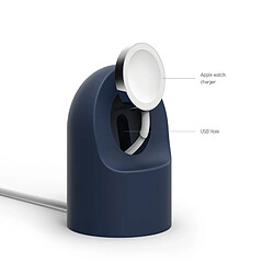 Avis Wewoo Support Silicone Apple Watch - Base Ronde - Bleu Foncé