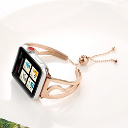 Wewoo Bracelet Apple Watch Acier Inoxydable 38mm - Or Rose pas cher