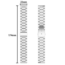 Acheter Cadorabo Bracelet Acier Inoxydable pour Montres 22mm
