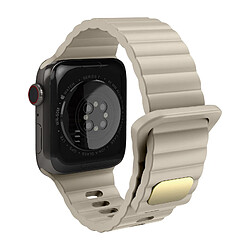 Avizar Bracelet silicone doux pour Apple 42-49mm - Beige Bracelet montre Apple Watch - Silicone doux - Beige - Polyvalent et confortable