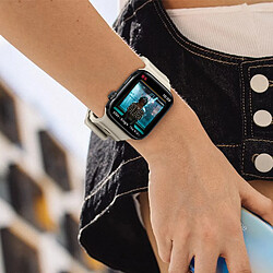 Avizar Bracelet silicone doux pour Apple 42-49mm - Beige pas cher