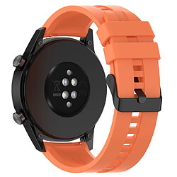 Bracelet en silicone 22mm avec boucle à ardillon en acier, orange pour votre Huawei Watch GT3/GT Runner