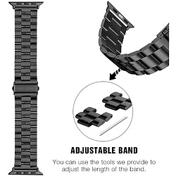 Avis Cadorabo Bracelet acier pour Apple Watch 42/44/45 mm - Noir