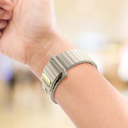 Avis Avizar Bracelet silicone doux pour Apple 42-49mm - Beige