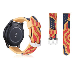 Wewoo Bracelet Drapeau National pour Samsung Gear S3 - Jaune