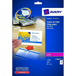 Avery Cartes de visite 85x54 mm - Blanches