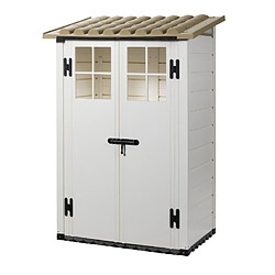 Abri mural résine 1,32 m2 beige/marron - EVO 100 - HABRITA