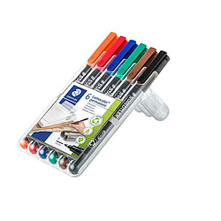 Avis Staedtler Marqueur permanent 318 WP6 1 mm - Noir/Multicouleur