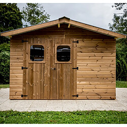 Abri de jardin sans plancher 10.33 m2 brun doré - THE 3224.02 T - HABRITA