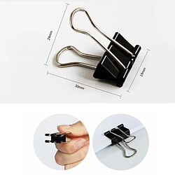 Acheter Wewoo Clip métallique - 19mm Noir (100 pièces)