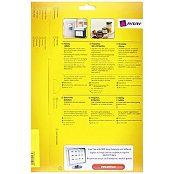 Avery Étiquettes rondes brillantes - Blanc