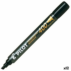 Pilot Marqueur Permanent SCA-400 Noir Marqueur permanent - Noir - Pointe biseautée 4 mm - 12 unités
