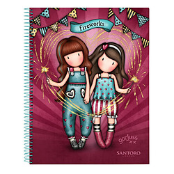 Gorjuss Gorjus Carnet Fireworks Bordeaux A4