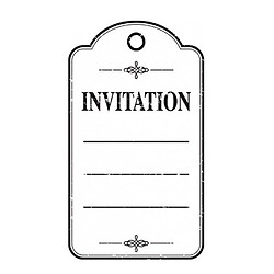 ARTEMIO Tampon Invitation Tampon en bois - Invitation - Vintage - 6,5 x 4 cm