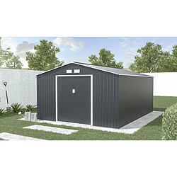 Habitat Et Jardin Abri de jardin métal Vegas - 15 m² - Gris