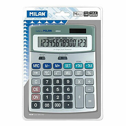 Milan Calculatrice Blanc Argenté Métal