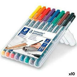 Staedtler Ensemble de marqueurs Lumocolor 318 F - Multicouleur (10 unités)