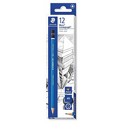 Staedtler Mars Lumograph 100 HB Crayon graphite HB - Boîte de 12 - Bois de qualité supérieure