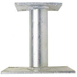 Gah alberts Pied de poteau platine fixe - Galvanisé