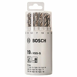 Bosch Coffret forets métal HSS-G - 19 pièces