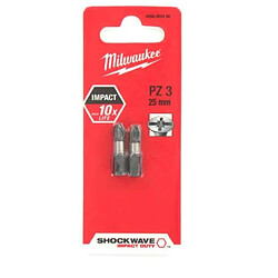 Milwaukee Embouts Pozidriv PZ3 25mm SHOCKWAVE