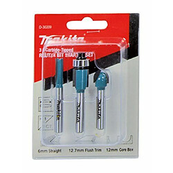 Makita Router Bit Set, 3 pièces