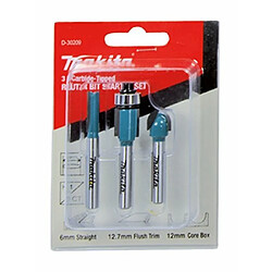 Makita Router Bit Set, 3 pièces